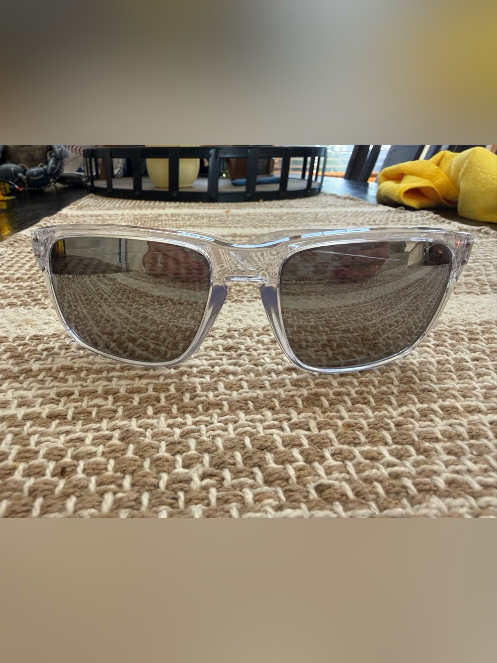 Oakley Holbrook Clear Frame Gray Lens Sunglasses